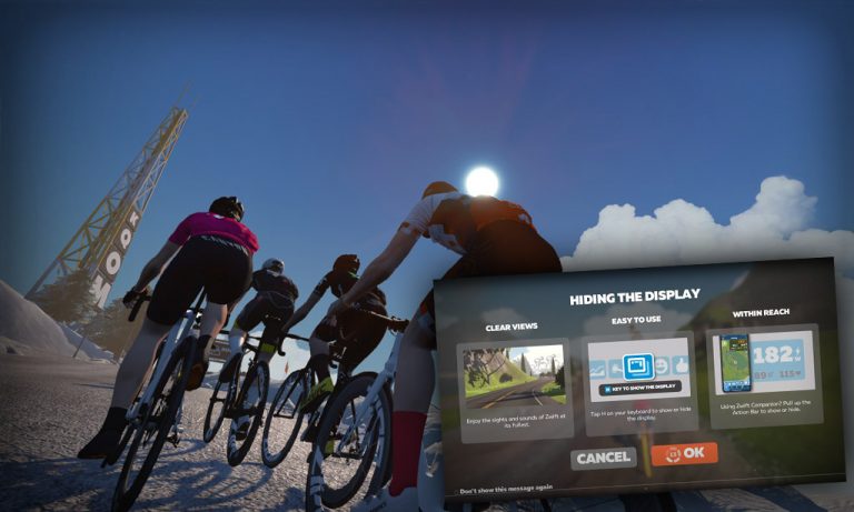 Zwift Teases “Hide the Display Mode”