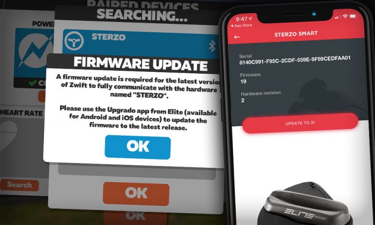 Elite Sterzo Smart Firmware Update Required On Zwift