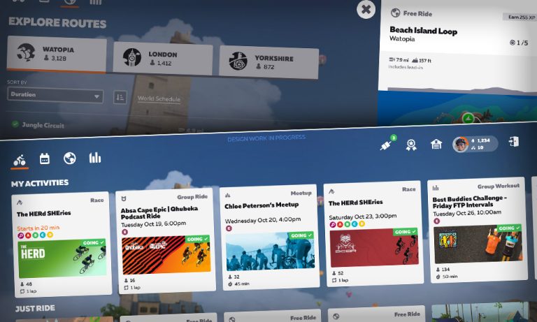 Sneak Peek: Zwift’s Updated Homescreen