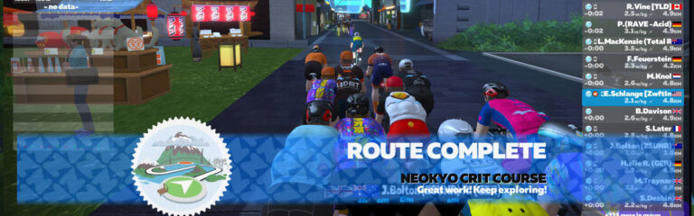 Swift Zwift Tip: How to Get The Neokyo Crit Course Route Badge