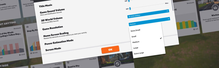 Home Screen Scaling: How To Change the Size of Zwift’s Home Screen UI Elements