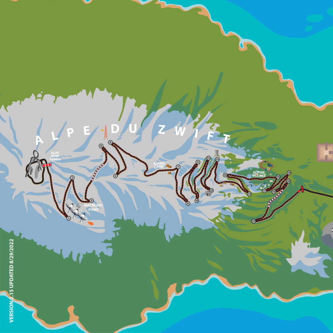 Watopia Map Poster V2 15 Now Shipping Zwift Insider