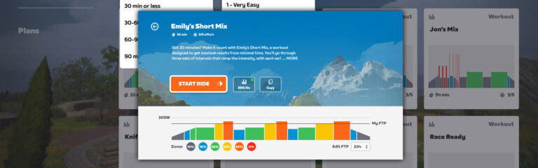 This Season on Zwift: a Refreshed Workout Library UI