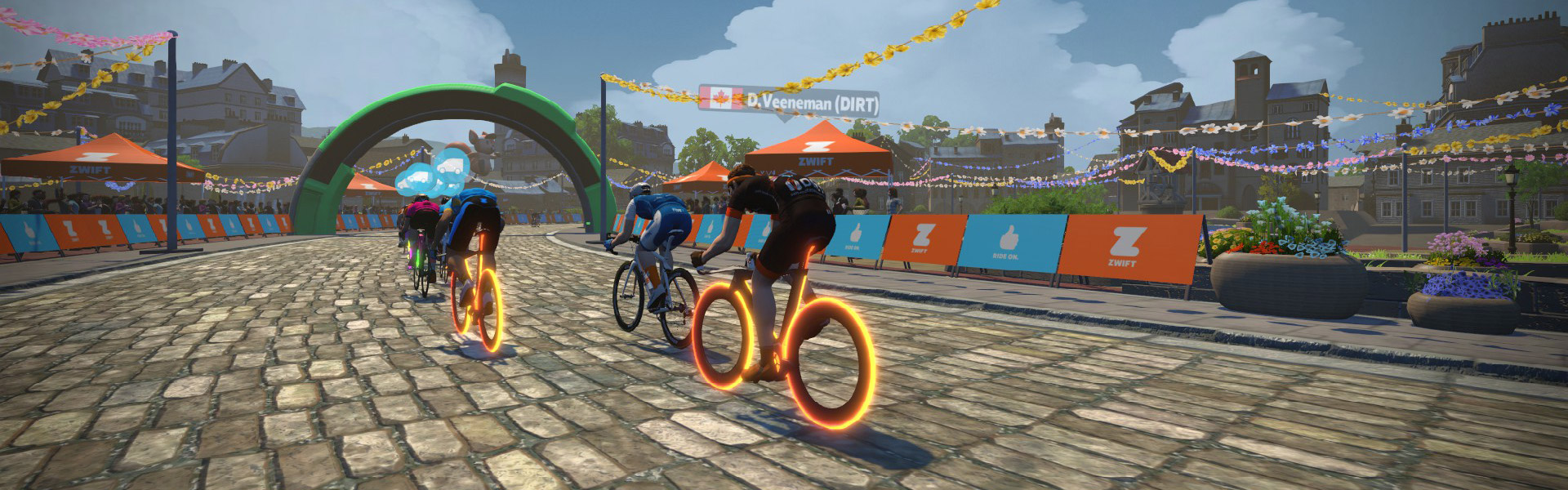 Pavé Sprint Reverse (France) Zwift Segment Details Header Image