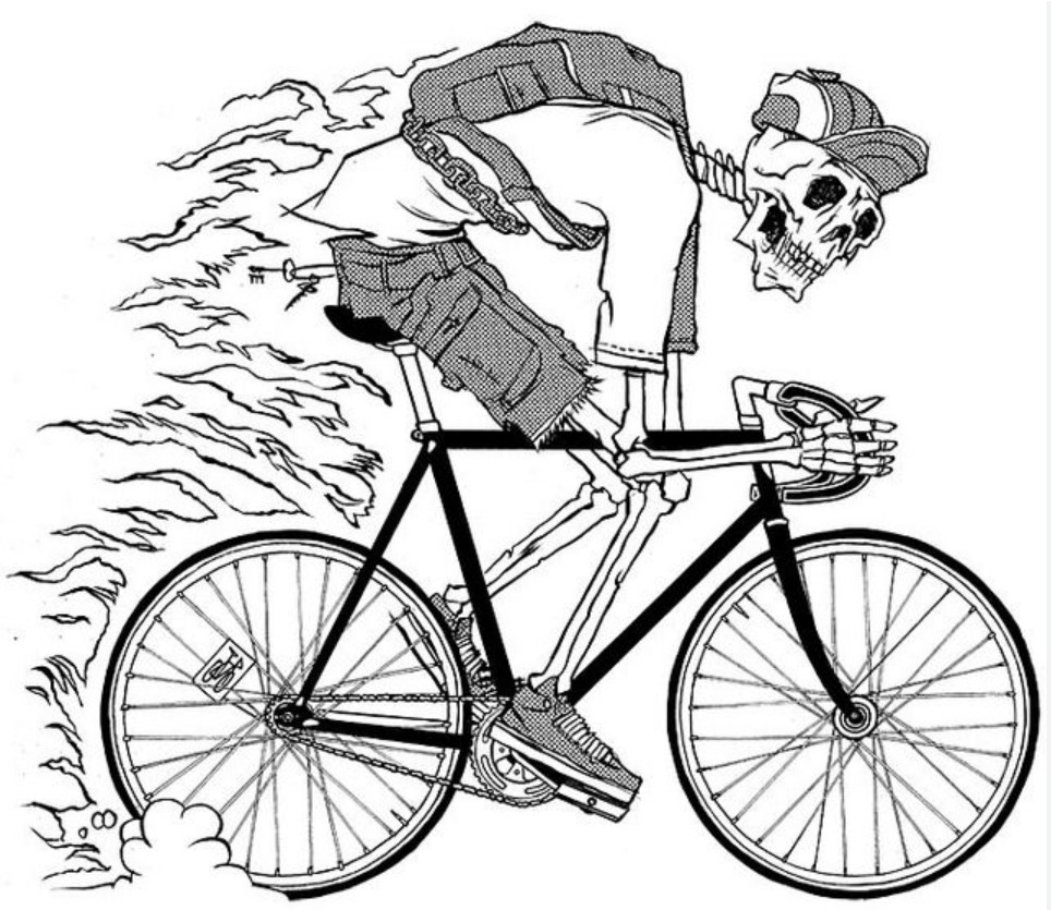 ghost rider bike drawing