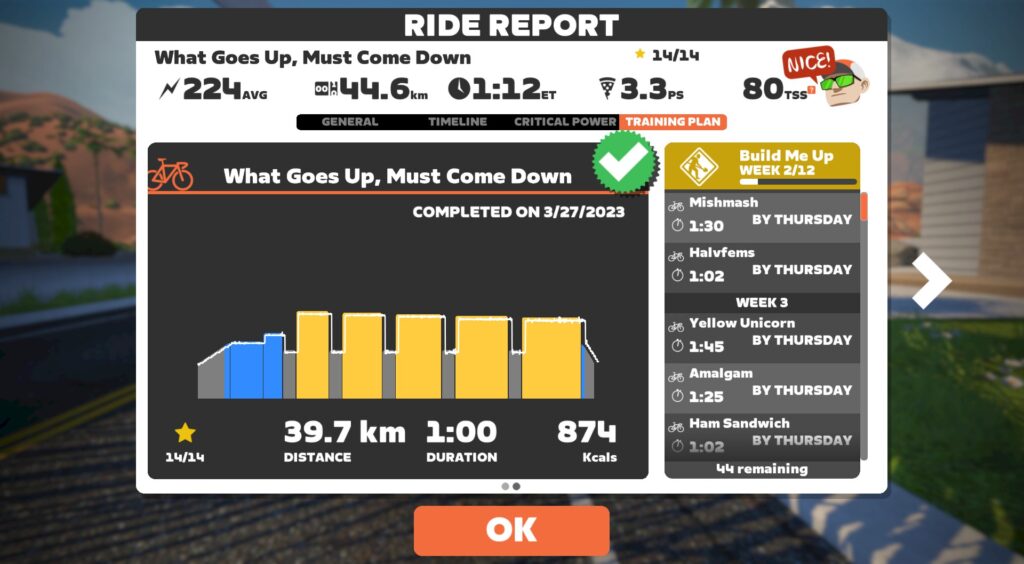 Zwift workouts: Back To Fitness » Week 2 » 2. Over - Unders