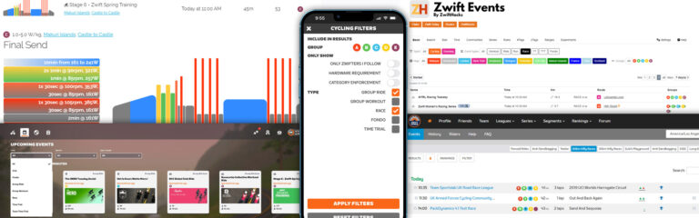 Our Favorite Tools for Searching+Browsing Zwift Events
