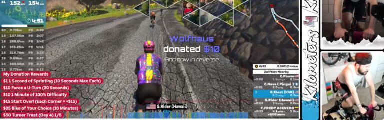 A Week of Nonstop Zwift Streams for Charity