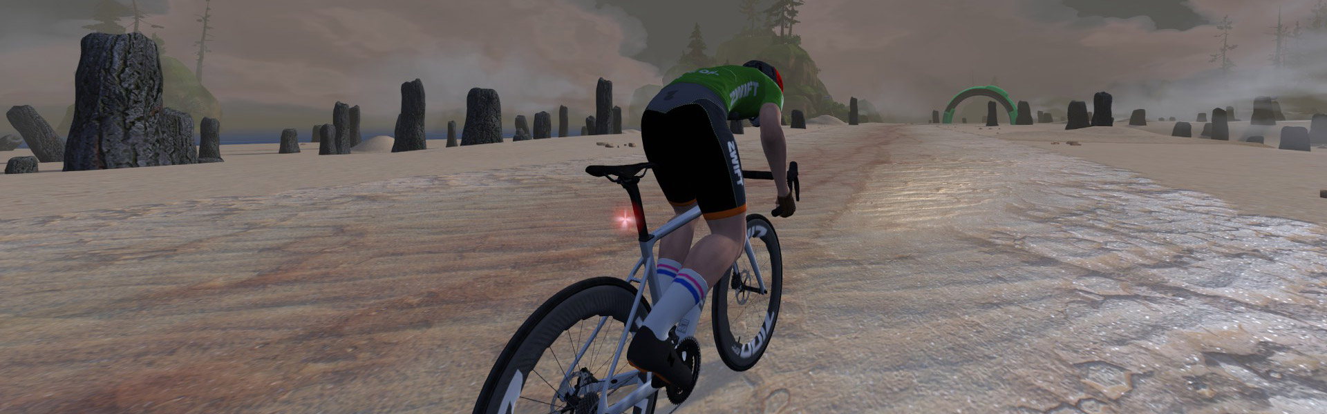 Woodland Sprint Reverse (Watopia) Zwift Segment Details Header Image