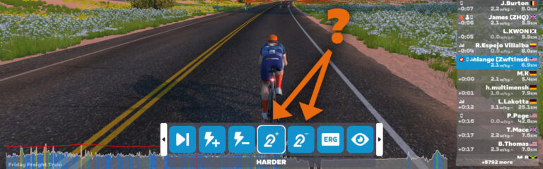 What are these new buttons on Zwift’s action bar?