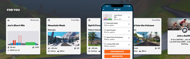 Plan Upcoming Workouts and Routes with Zwift’s New “My List” Feature