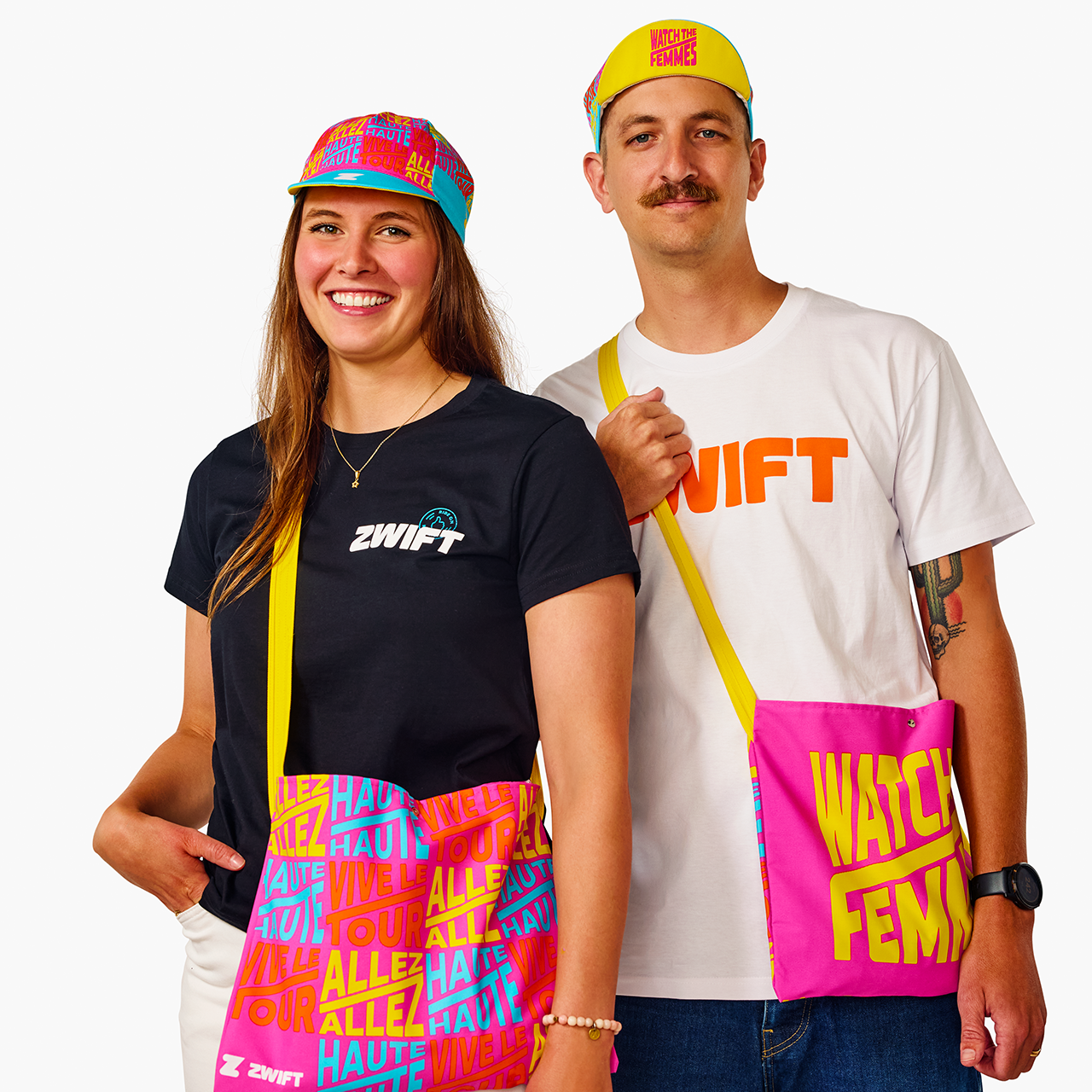 Santini GPM Leader Tour De France Femme Avec Zwift Official 2024 Kurzarm Trikot