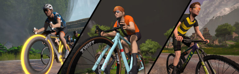 Speed Tests: Gravel, MTB, and Road Frames on Zwift Dirt