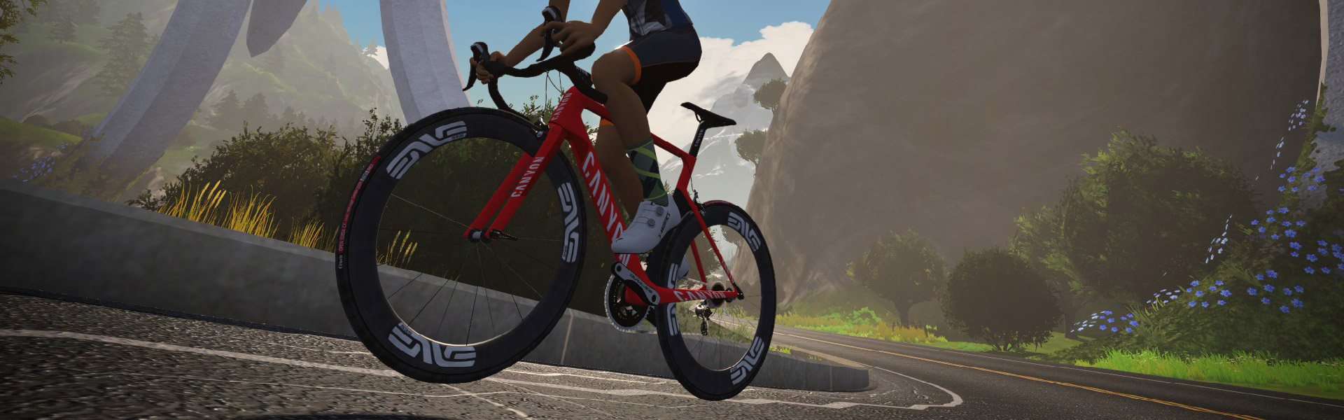 Hilly Loop Reverse (Watopia) Zwift Segment Details Header Image