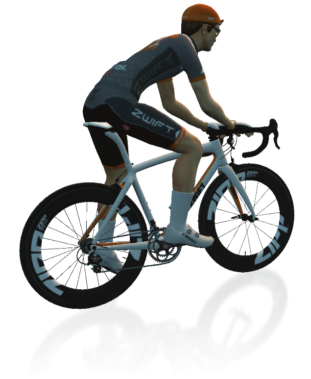 Zwift Carbon Road Bike Frame Details In-Game Shot