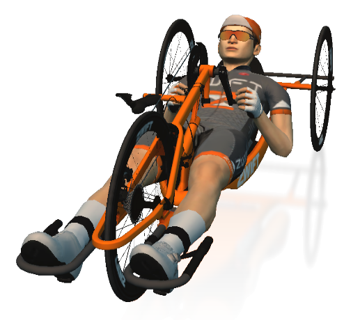 Zwift Handcycle Details In-Game Shot