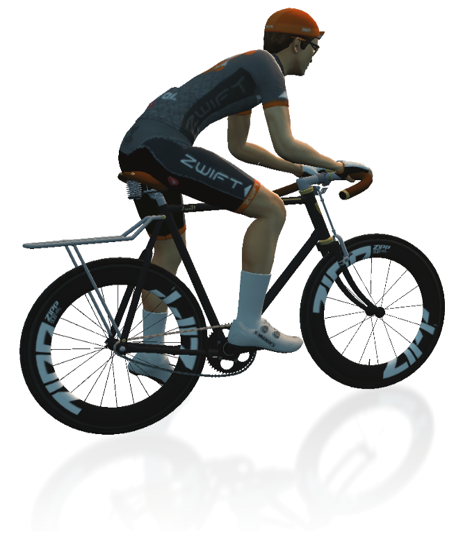 Zwift Safety Road Bike Frame Details In-Game Shot