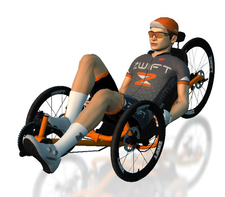 Zwift Recumbent Trike Details In-Game Shot